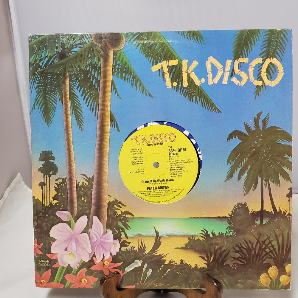 VINTAGE TK DISCO PETER BROWN Crank It Up (FUNK TOWN) 12" Vinyl Record